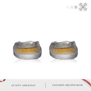 MOLA.Ice.酒具茶杯中古风创意水晶玻璃杯清酒杯白酒杯子 冰栖
