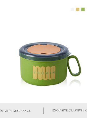 Auramoon.Pool.泡面碗不锈钢带盖餐具汤碗饭碗可爱保温饭盒 |池溏