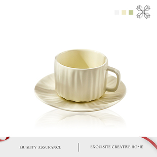 MOLA.Niu.杯具陶瓷咖啡杯碟高颜值马克杯北欧ins情侣水杯 奶愈