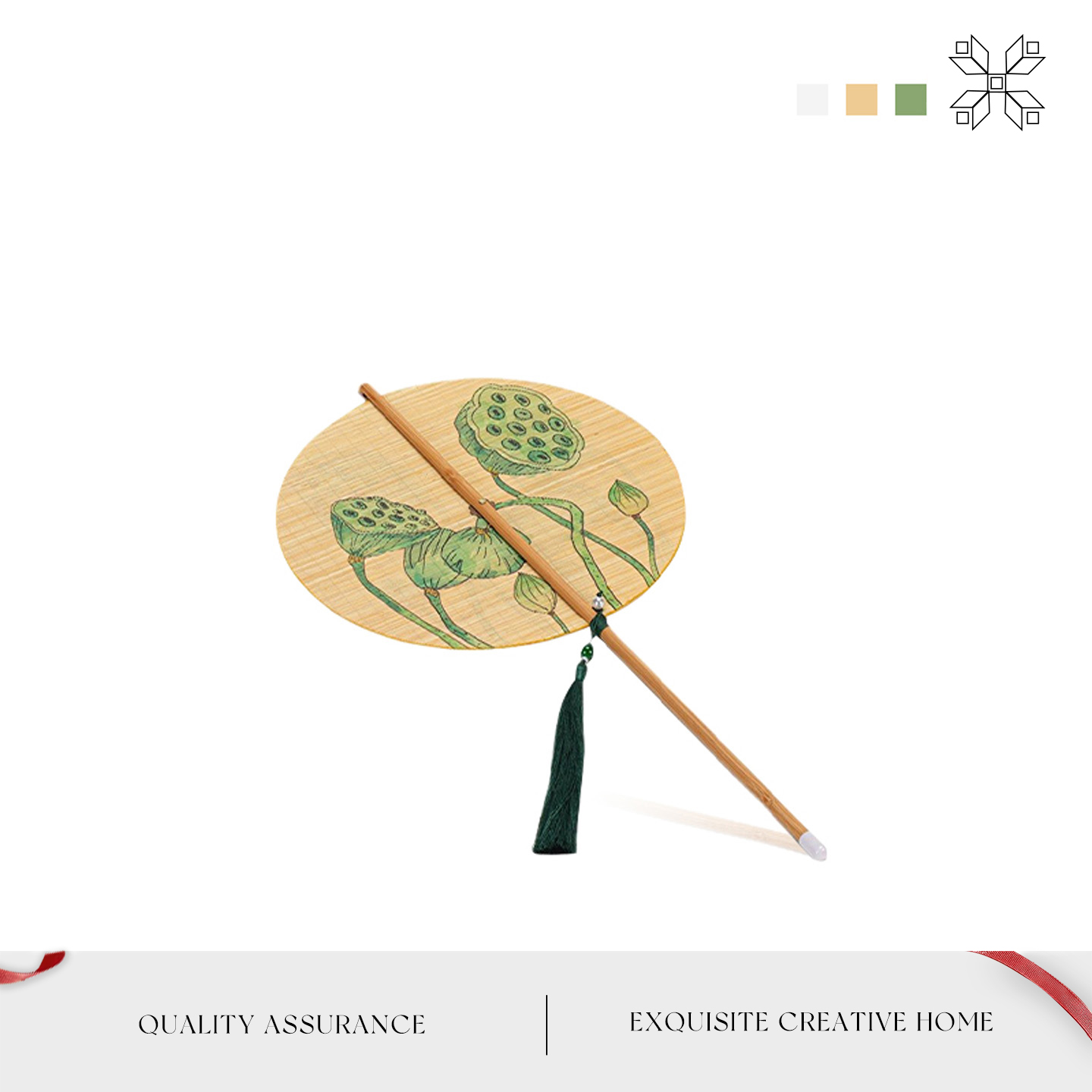 MOLA扇子可卷竹编便携竹腰扇