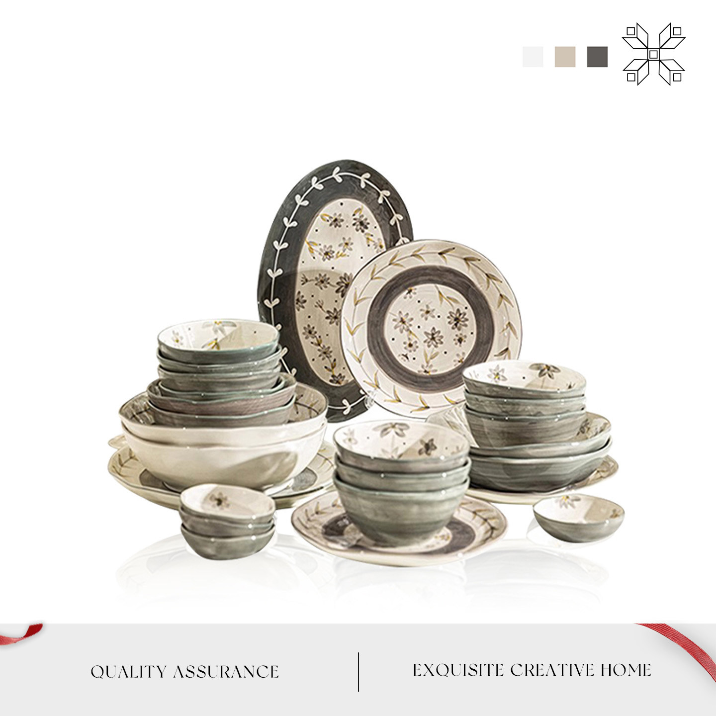 Mintrain英国餐具陶瓷碗碟套装乔迁创意碗盘新婚送礼礼盒丨蔓华