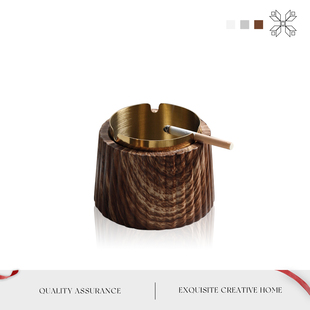 MOLA.Wood.烟灰缸轻奢创意家用个性 栎木 潮流ins风客厅北欧