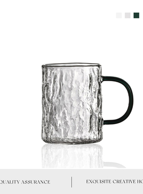 MOLA.Bark.杯具日式玻璃杯泡茶杯水壶家用耐热锤纹咖啡杯 | 树皮