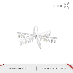 Auramoon.Meal.晾衣架多夹子家用晾衣神器折叠晒袜子多功能 |每餐