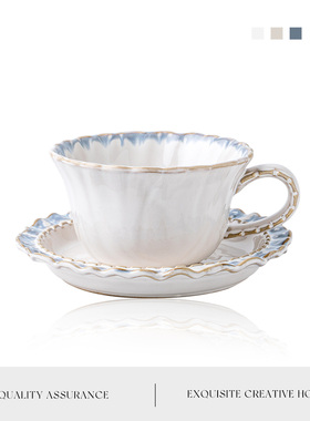 MOLA.recognize.爱丽丝轻奢咖啡杯碟花边陶瓷下午茶套装丨辨嗜