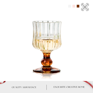 MOLALUNA.Bead.酒具ins风玻璃杯家用高脚红酒杯果汁香槟杯 黛珠