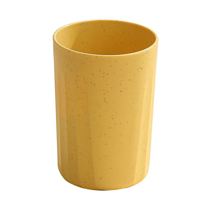 竖纹杯新款小麦秸秆漱口杯刷牙杯饮料杯简约喝水小水杯家用高颜值