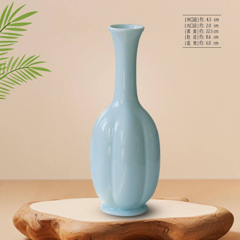 宋代美学花瓶陶瓷花瓶摆件古风拍摄道具玄关复古陶瓷器仿古花瓶