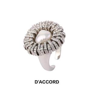 张郁梓同款D’ACCORD 23新款原创小众设计师品牌 繁复珍珠戒指