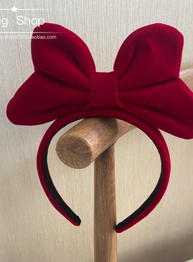 红色大蝴蝶结发箍洗脸专用头箍日系可爱新年网红公主发卡头饰发饰