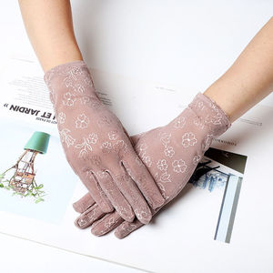 精品夏季短款防晒手套女夏天韩版蕾丝薄款防晒开车透气超薄手套女