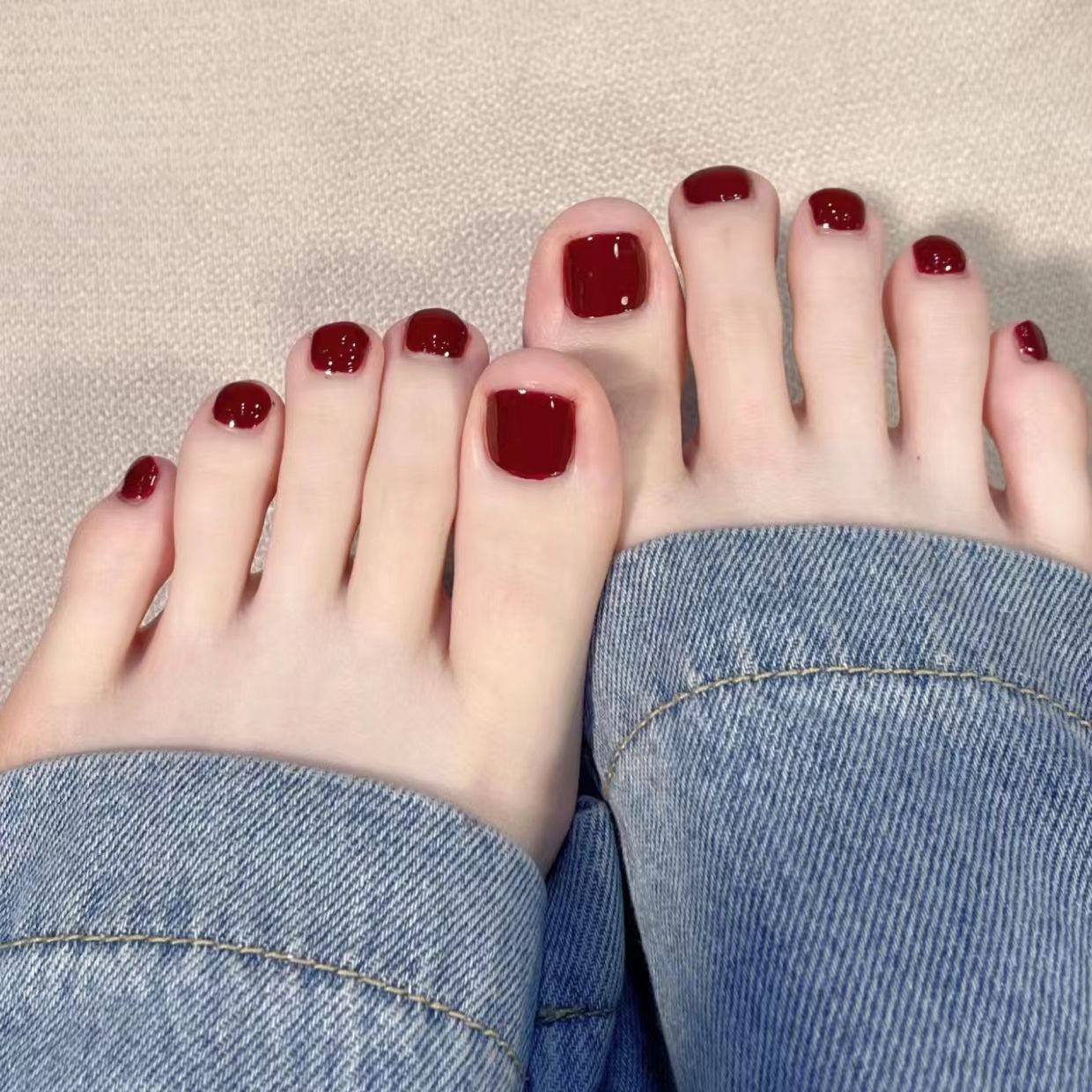 车厘子色脚趾指甲油免烤速干安全无毒女快干持久不掉夏日红色显白,彩妆/香水/美妆工具,指甲油,淘宝优惠券,粉丝福利购,淘宝优惠卷