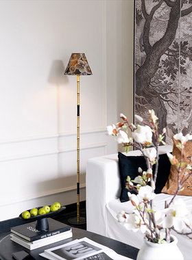 Keijo 东方花园！刺绣花纹法式复古落地灯客厅新中式卧室高级感