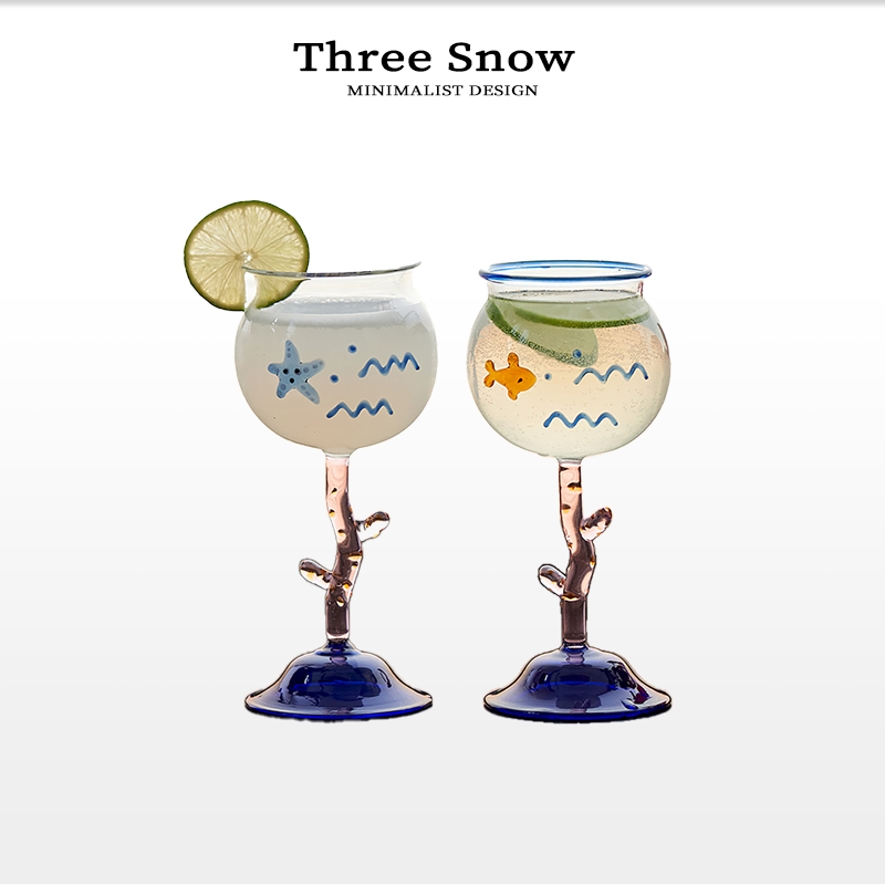 三霜创意葡萄酒杯女生微醺酒杯可爱高脚杯红酒杯啤酒杯设计感小众,餐饮具,鸡尾酒杯,淘宝优惠券,粉丝福利购,淘宝优惠卷