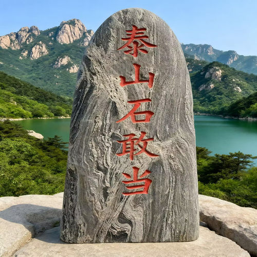 泰山石敢当天然镇宅庭院靠山石