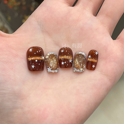 纯手工制作秋冬绝美穿戴美甲