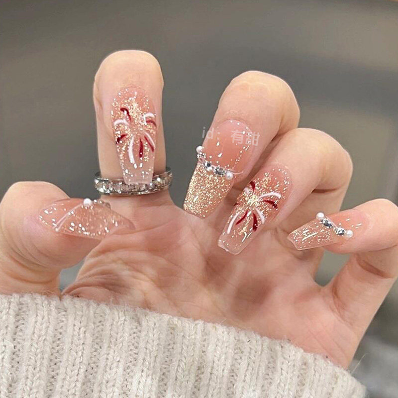 猫眼穿戴甲长款春夏高级感烟花穿戴美甲2025新年款纯手工指甲贴片,彩妆/香水/美妆工具,穿戴甲/甲片,淘宝优惠券,粉丝福利购,淘宝优惠卷