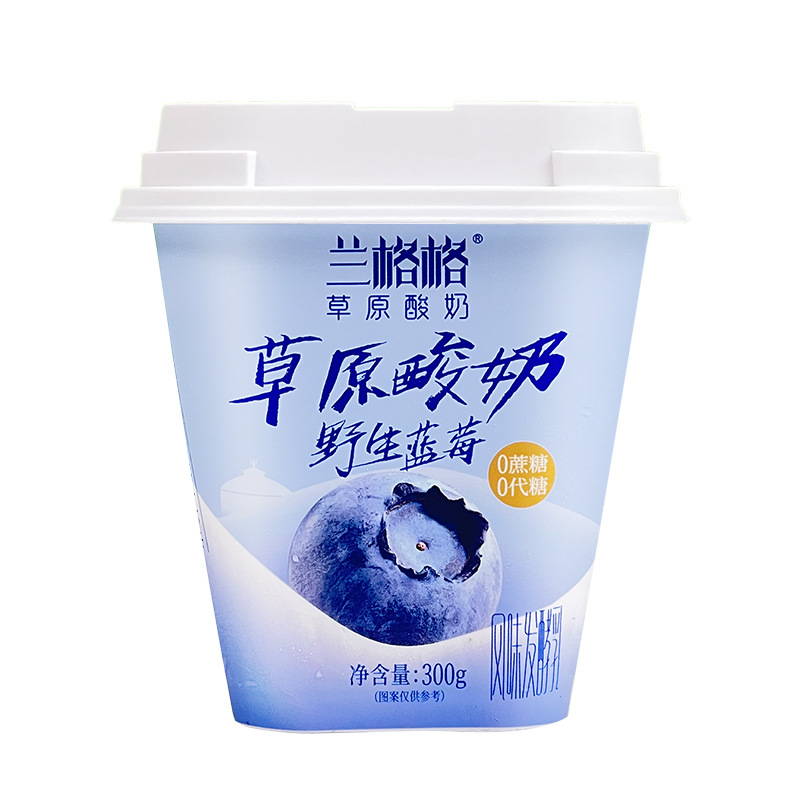 内蒙兰格格草原酸奶蓝莓300g*6桶