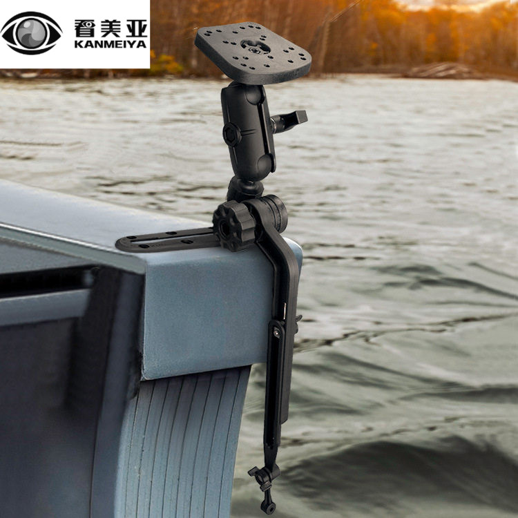 万向调节冲锋舟声纳探鱼器支架支持探头固定伸缩劳伦斯探鱼器支架