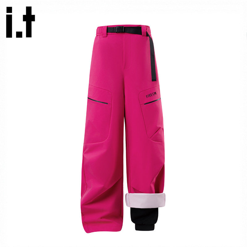 it FIVE CM超好看羽绒裤女粉色保暖宽松冬季户外直筒工装冲锋裤男,男装,羽绒裤,淘宝优惠券,粉丝福利购,淘宝优惠卷