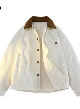 it FIVE CM冬季新款加厚情侣款翻领保暖羽绒服抗寒外套男女同款