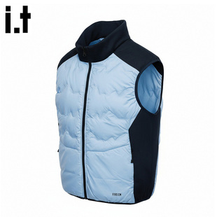 it FIVE CM羽绒马甲男士冬季新款专业户外轻薄保暖背心立领外套