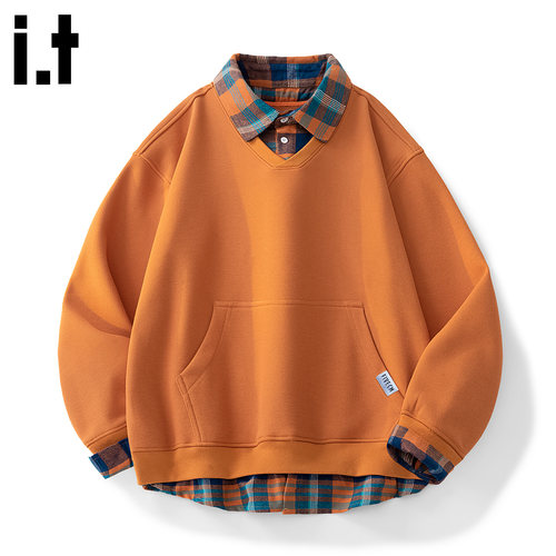 I.T高端假两件卫衣男女同款