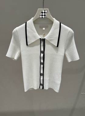 歌L思  24年全标大货   白色针织衫 EWD351M0160