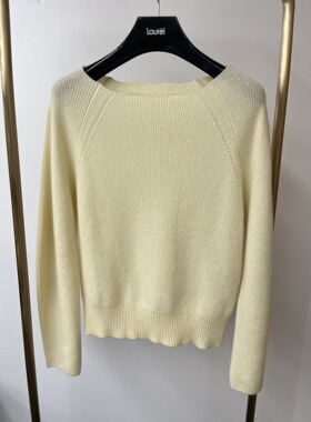 Laurèl劳芮  24年全标大货 黄色山羊绒针织衫  LWL351M0610