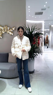 EWD354L03800 歌家女装 23年全标大货 白色新中式 羽绒服