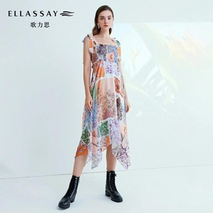 歌家女装 EWA321Y05600 21年全标大货 吊带连衣裙