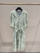 歌家女装 绿花卉连衣裙 EWD351Y14700