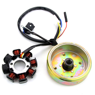 踏板车GY6 48CC助力车光阳豪迈四冲50磁电机组件80线圈双点火磁钢