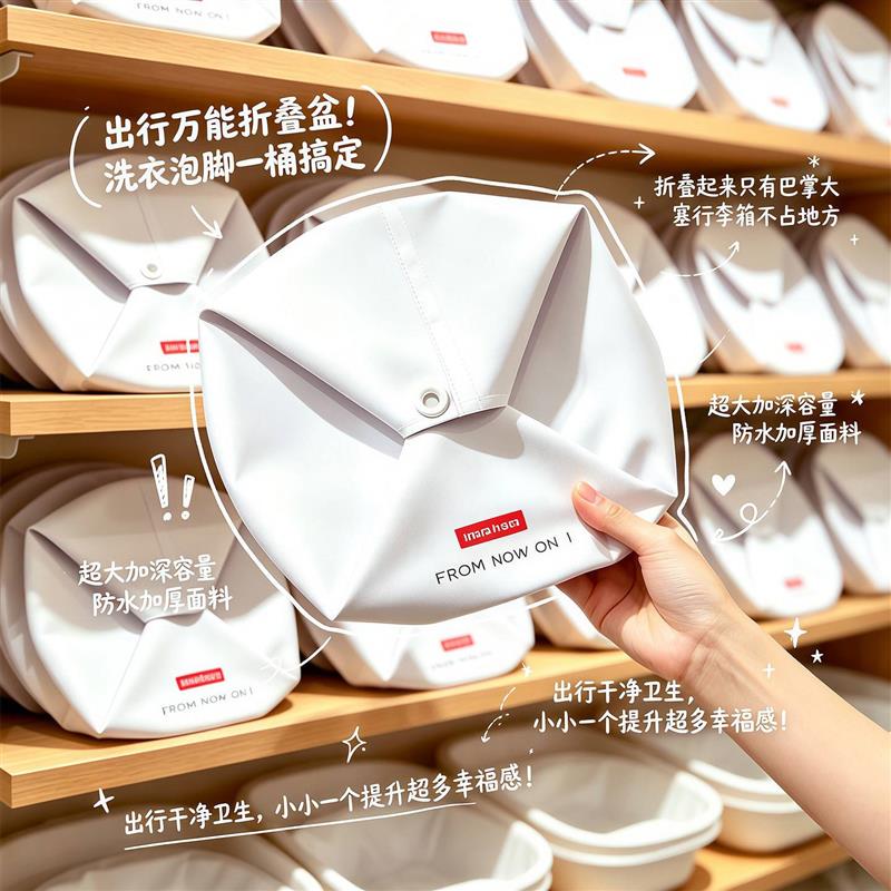 折叠便携水盆住酒店洗衣服神器洗衣桶泡脚桶洗漱盆