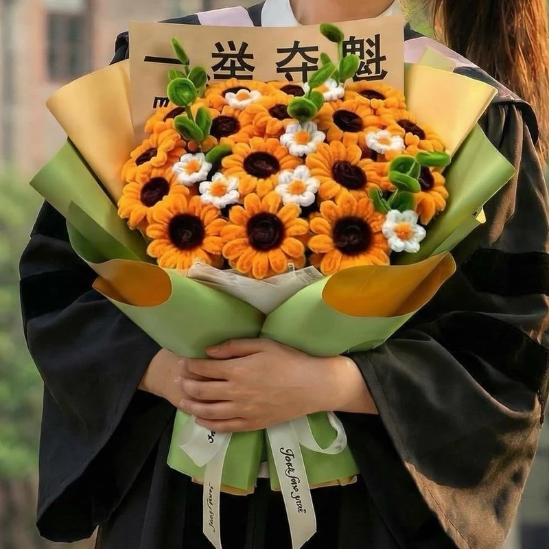扭扭棒向日葵花束材料包礼赠挂件