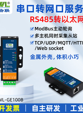 智嵌物联串口服务器485转网口网关MQTT通讯HTTP串口转以太网模块挂耳安装JSON格式modbus tcp转rtu主动轮询