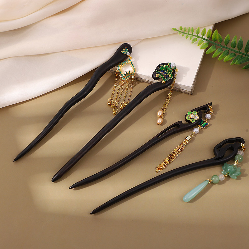 古风黑檀木簪子流苏步摇盘发汉服配头原创发簪旗袍挽发发钗饰品女,饰品/流行首饰/时尚饰品新,发饰,淘宝优惠券,粉丝福利购,淘宝优惠卷