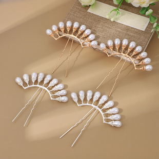 古风发簪汉服头饰发排簪子珍珠排簪基础百搭明制发饰排钗配饰发钗