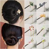 古风发簪仿黑檀木簪汉服头饰简约新中式 盘头发旗袍发钗饰品礼物女