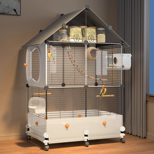 鸟笼子鹦鹉大号新型防溅家用玄凤虎皮小太阳牡丹专用豪华别墅鸟笼