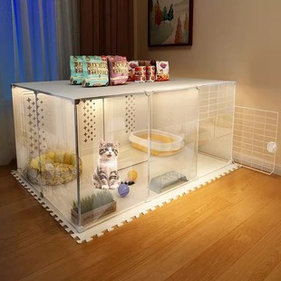 猫笼子家用室内猫围栏栅栏猫咪产房专用隔离阳台养猫神器猫别墅