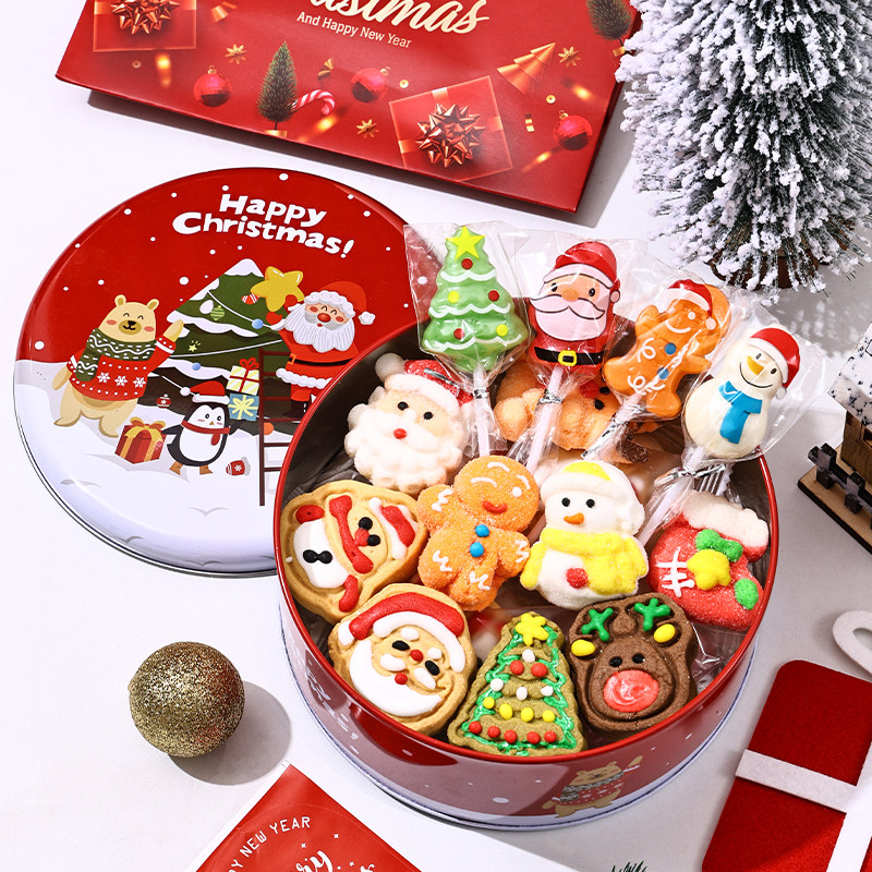 糖果礼盒棉花糖手工曲奇饼干棒棒糖零食新年年货送男女生儿童礼物