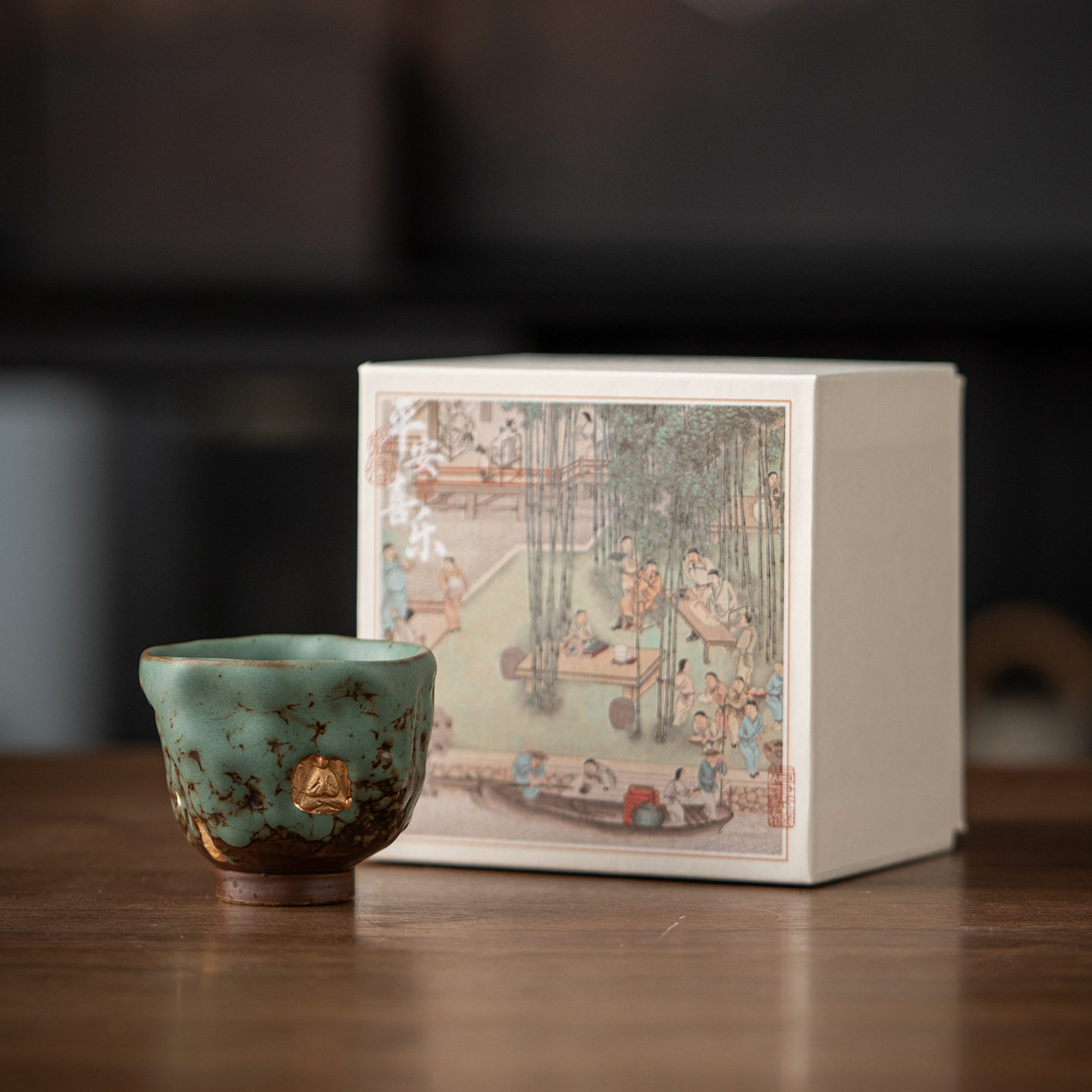 敦煌陶瓷茶杯个专用茶杯复古功夫茶杯家用冰块喝茶杯品茗杯对杯