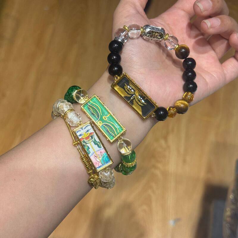 新品原创香灰夜光琉璃寺庙景区爆款手链唐卡手牌时尚大气手串
