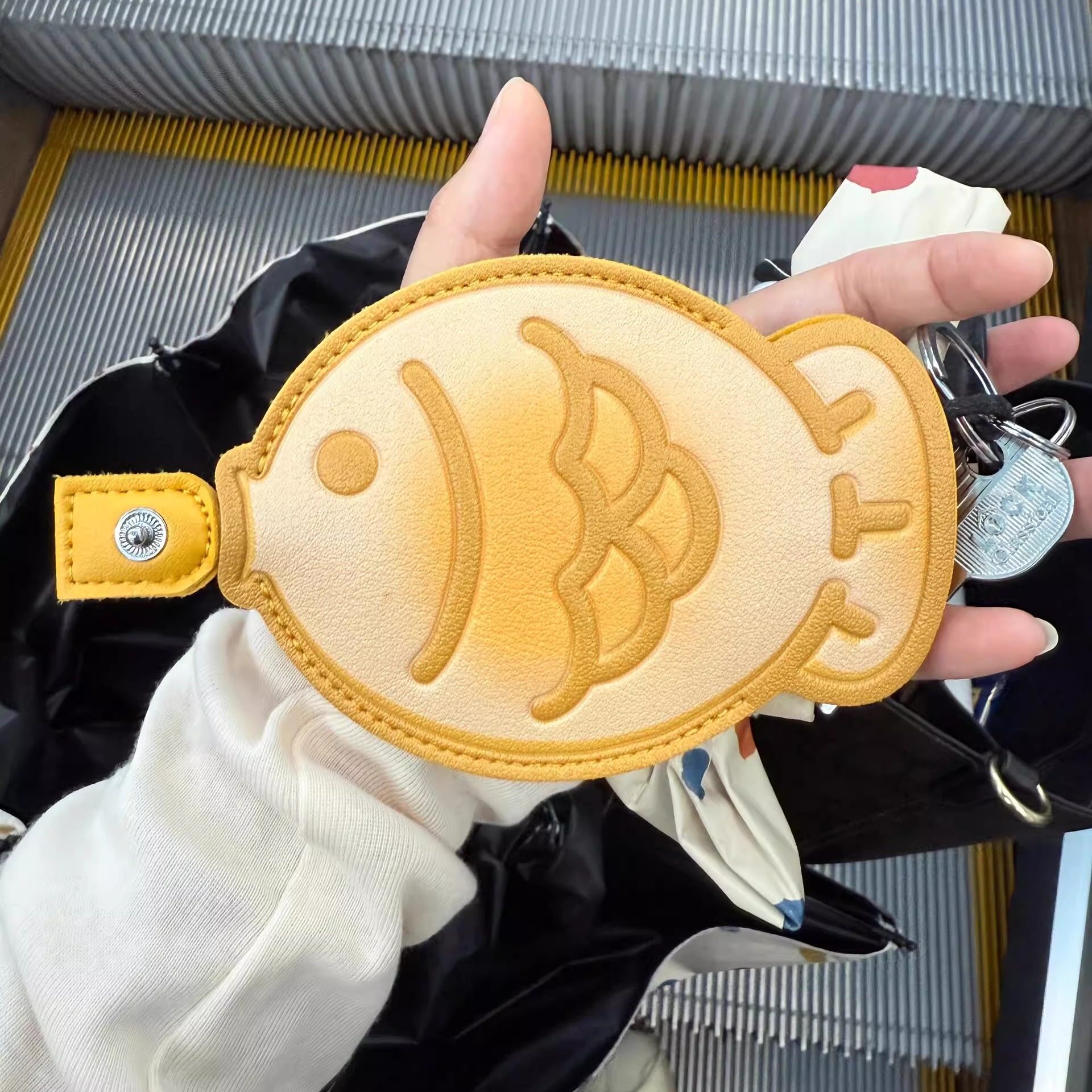 超好看的鲷鱼烧车钥匙包