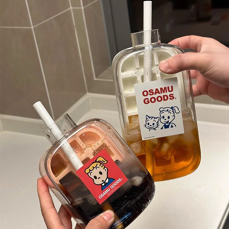 吸管杯夏季小清新大容量杯子冰霸杯女生高颜值便携水壶水杯随身杯