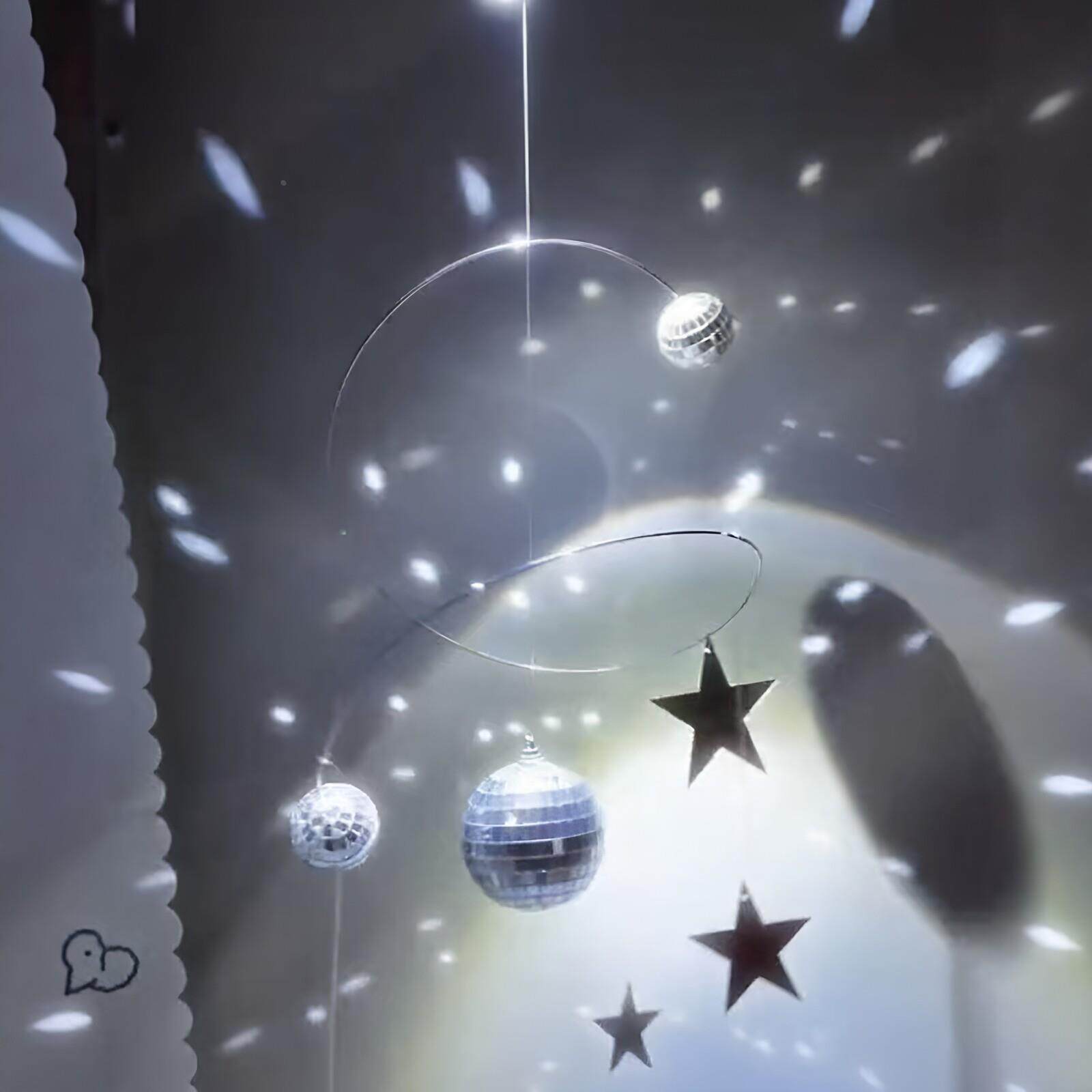 星空风铃创意手工DIY反光阳光捕手卧室氛围感迪斯科星球平衡挂件