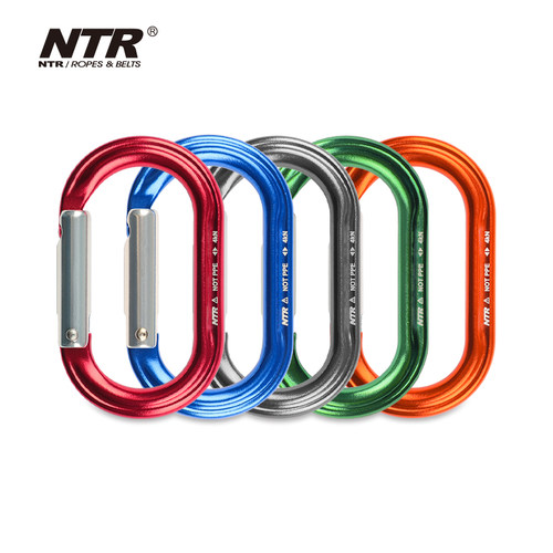 NTR耐特尔登山扣D型快挂小快挂丝扣钥匙扣环卡扣锁扣户外背包挂扣