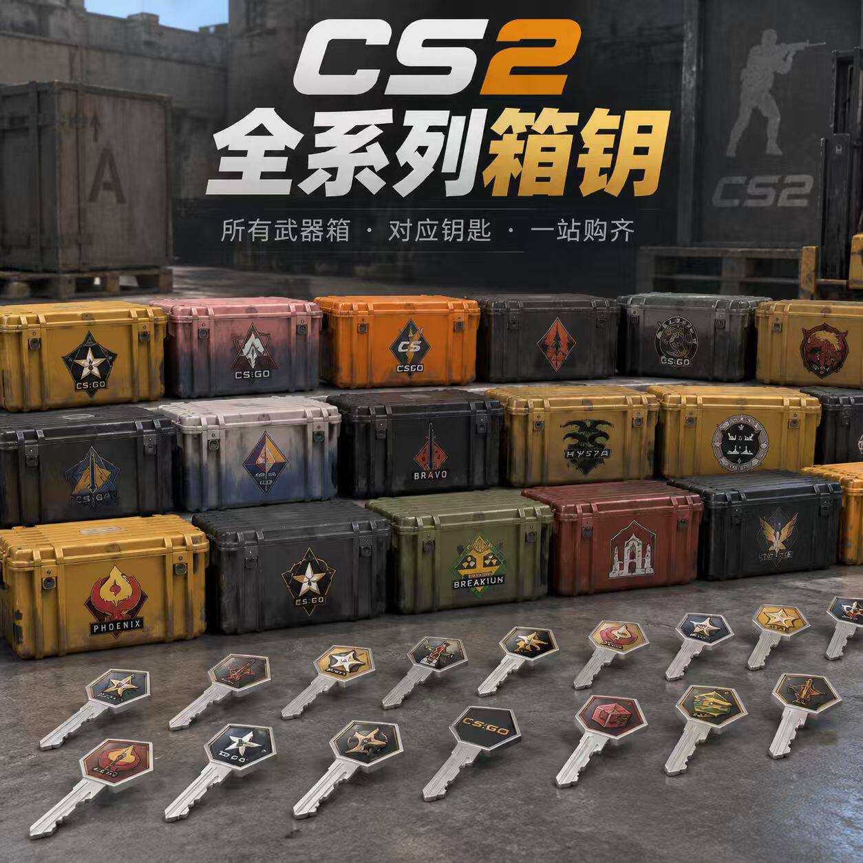 CSGO箱子加钥匙/命悬/梦魇/光谱突围/CS2武器箱 csgo钥匙自开箱子