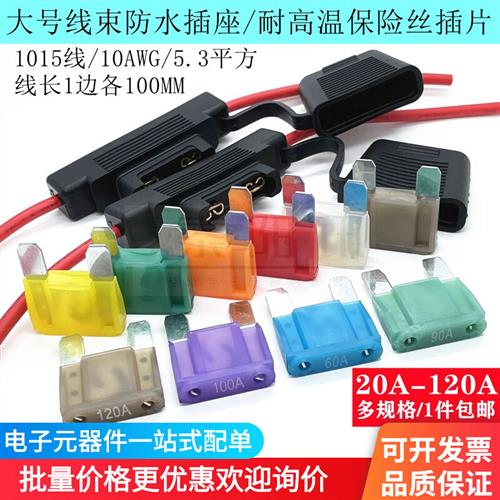 大号耐高温保险丝插片防水插座20A30A40A50A60A70A80A90A100A120A